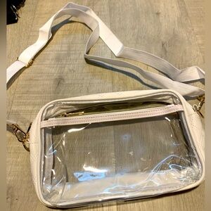 White stadium/event concert purse/crossbody